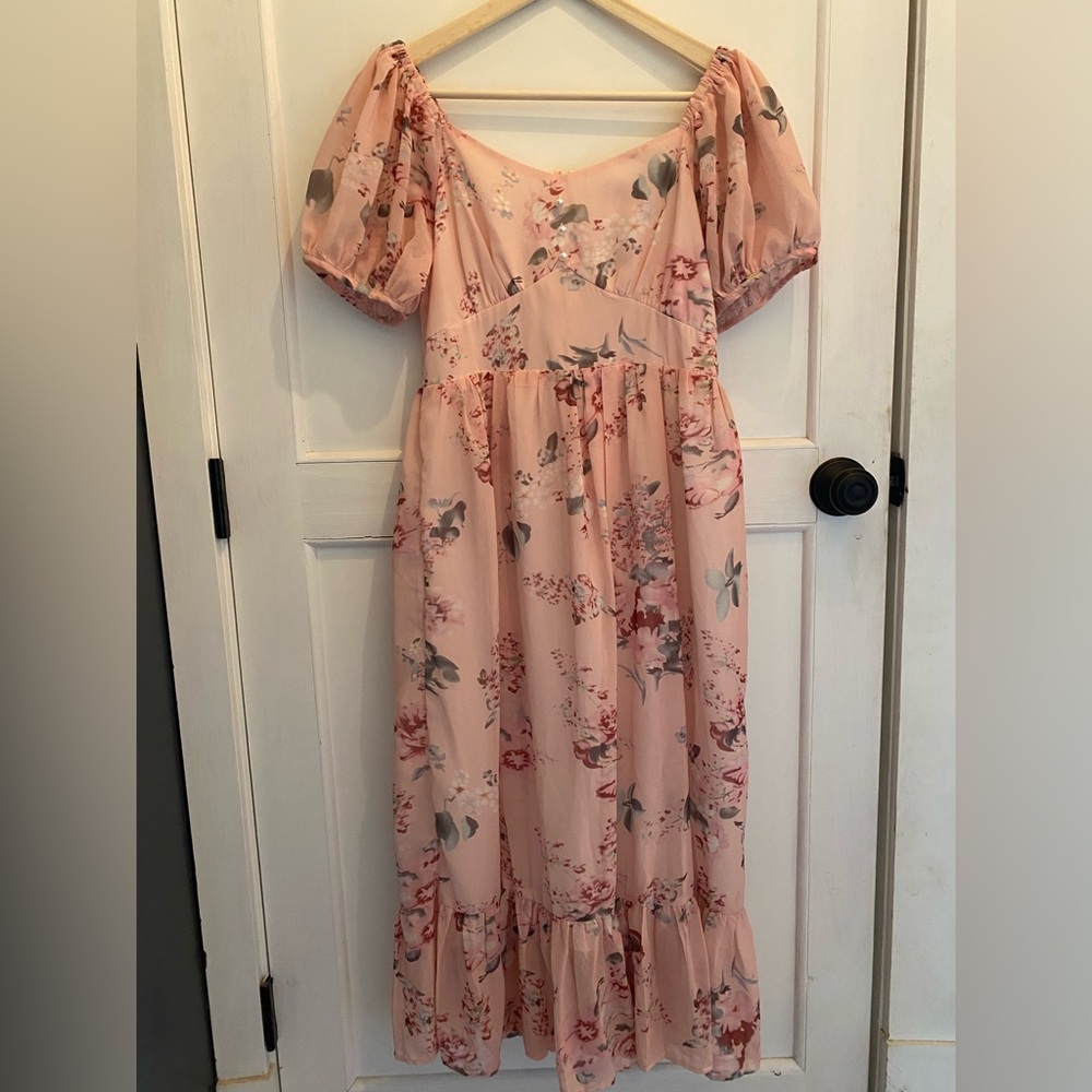 Chicwish Cottagecore Puff Sleeve Dress
